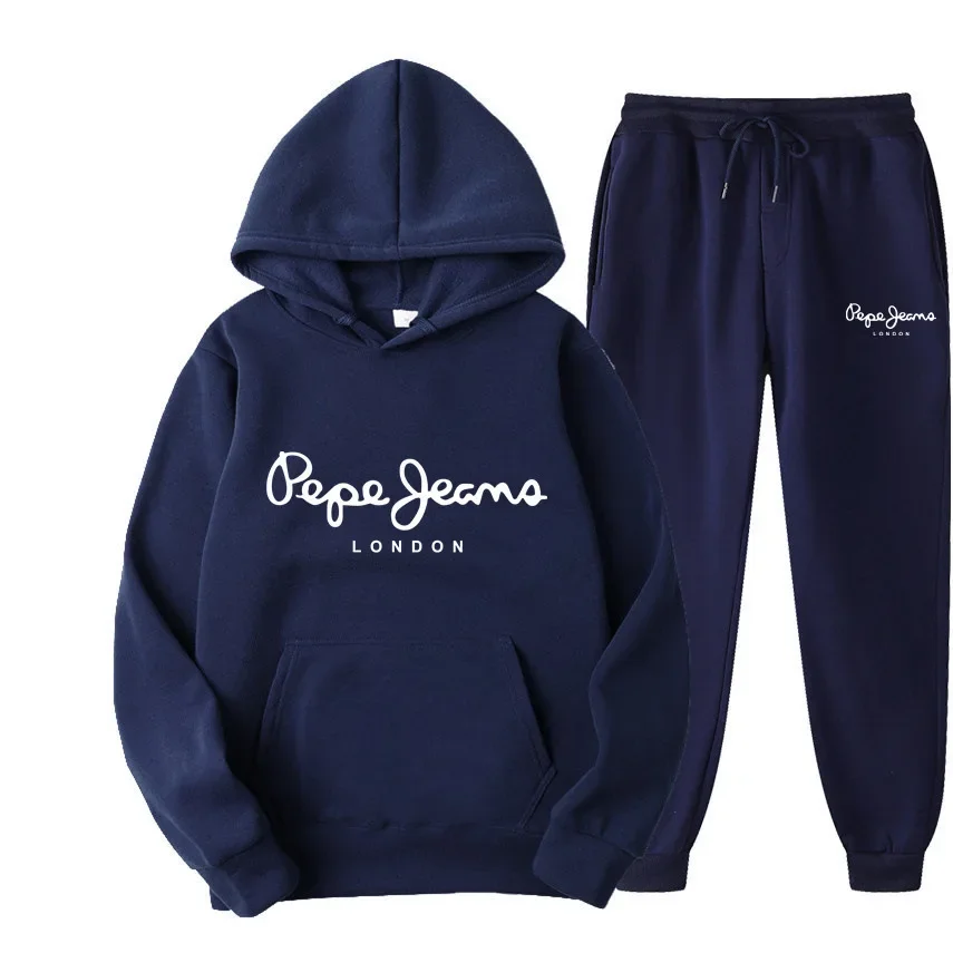 Street Fashion Baggy - Men Women Printed Hoodie Tracksuit Two