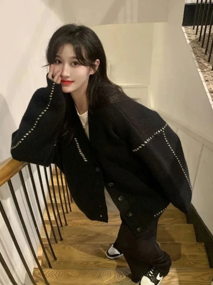 Korean Street Fashion Female - Spring Autumn Women Knit Sweater Cardigan