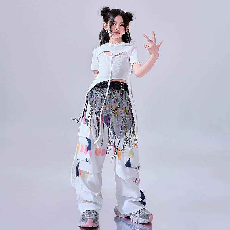 White Hip Hop Dance Clothes Gi - đánh giá và giá Street Fashion Outfit Girl