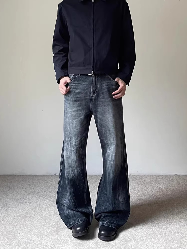 Washed Blue Grey  Pattern Men' - đánh giá và giá Street Fashion Vibes