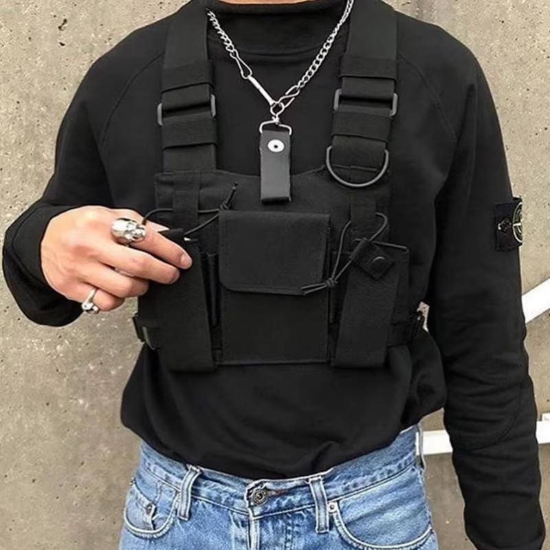 Functional Tactical Chest Bag  - đánh giá và giá Street Fashion Baggy