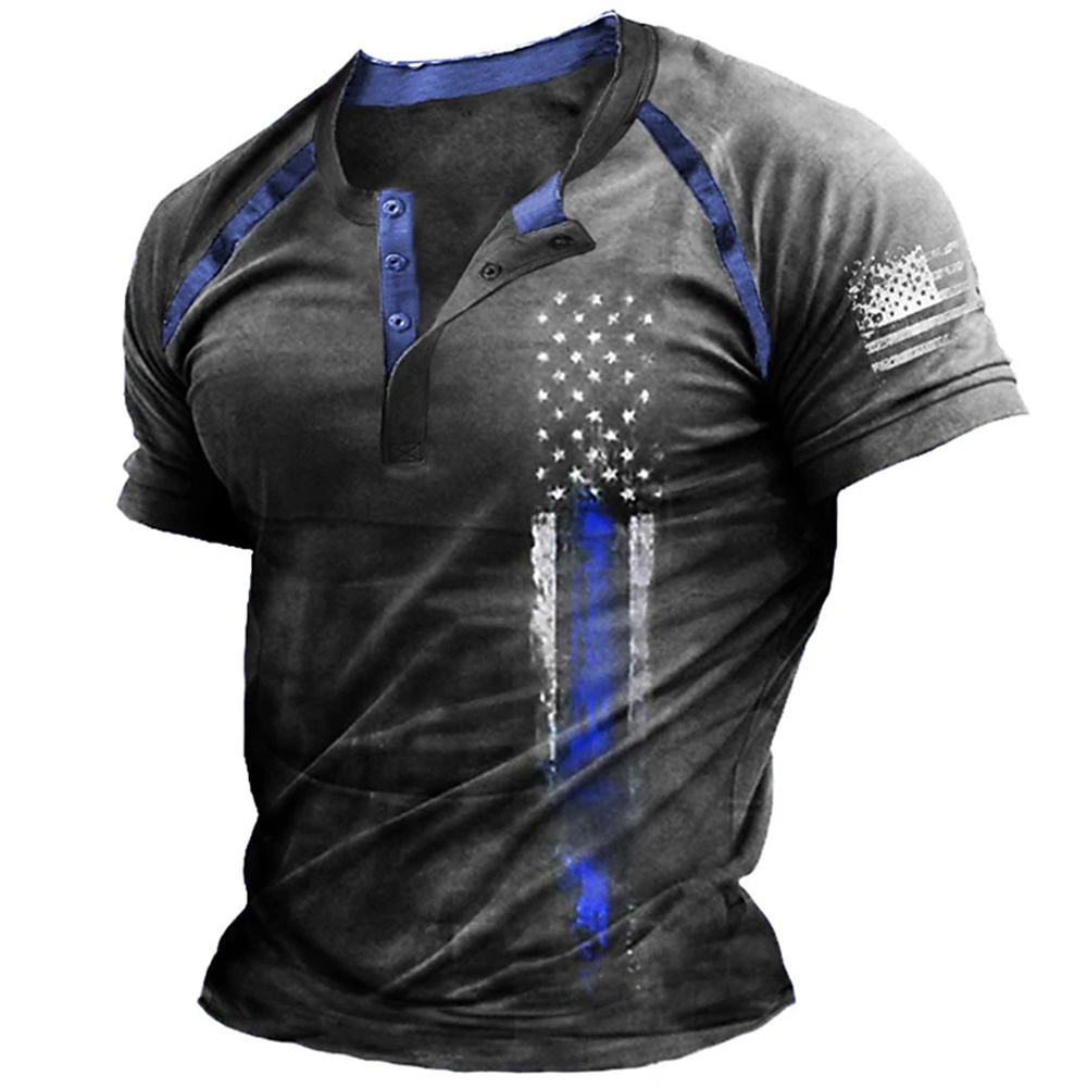 Funny 3D American Flag Print M - đánh giá và giá Street Summer Fashion