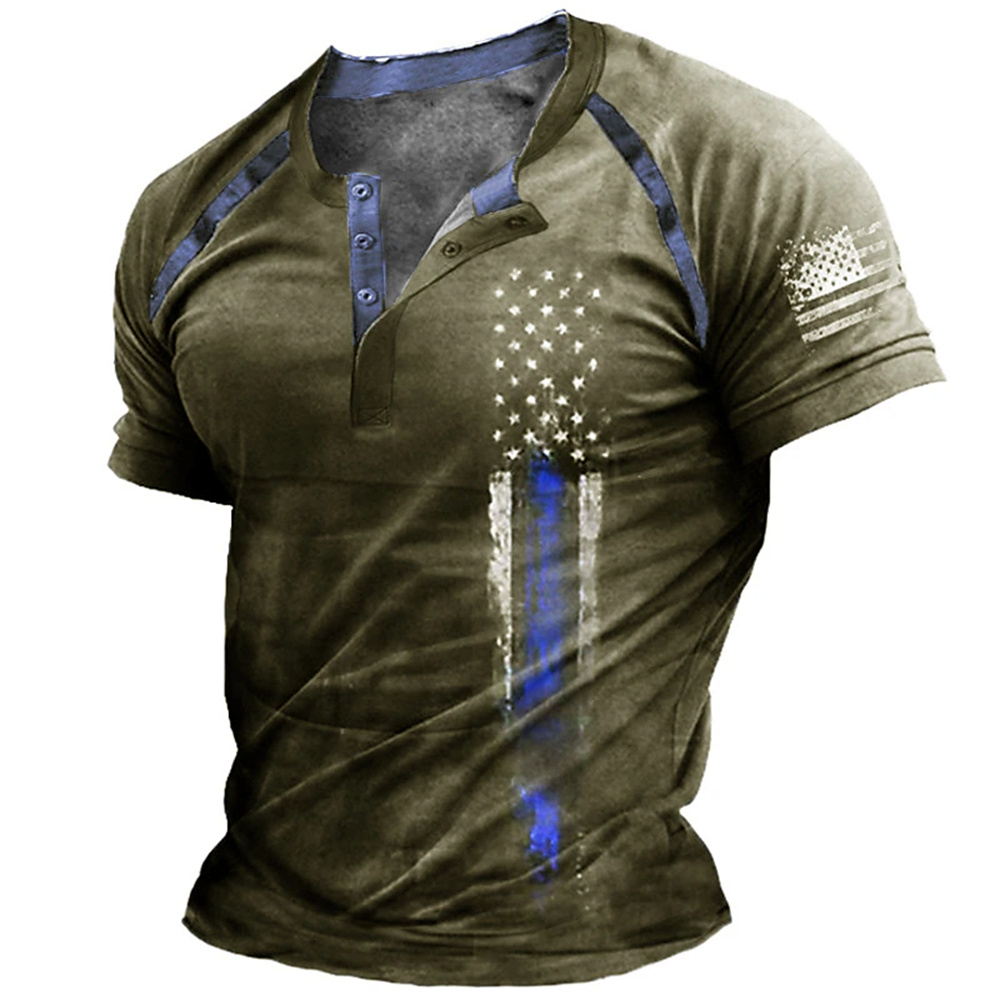 Funny 3D American Flag Print M - đánh giá và giá Street Summer Fashion