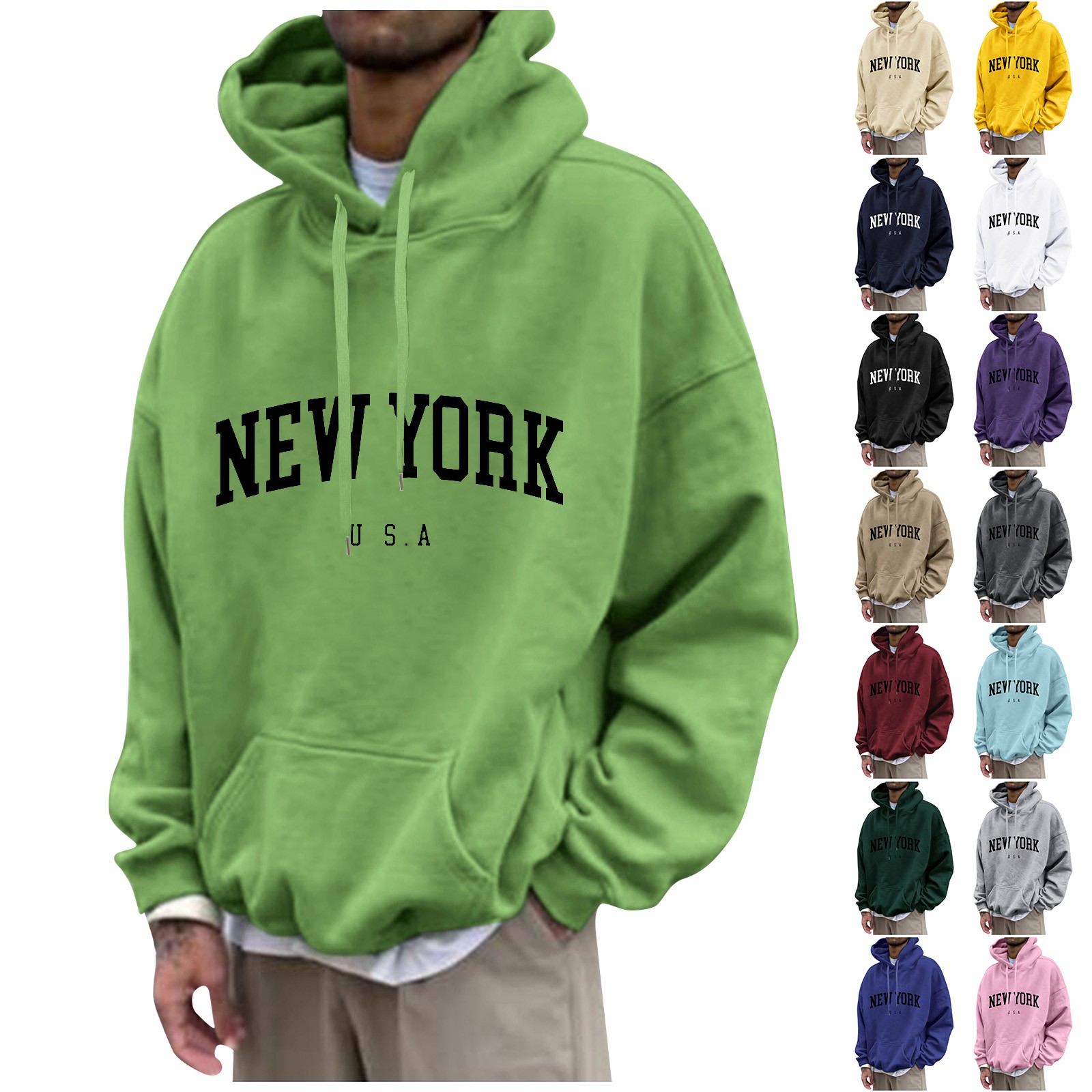 New York Print Mens Hoodies Fa - đánh giá và giá Street Fashion Of New York