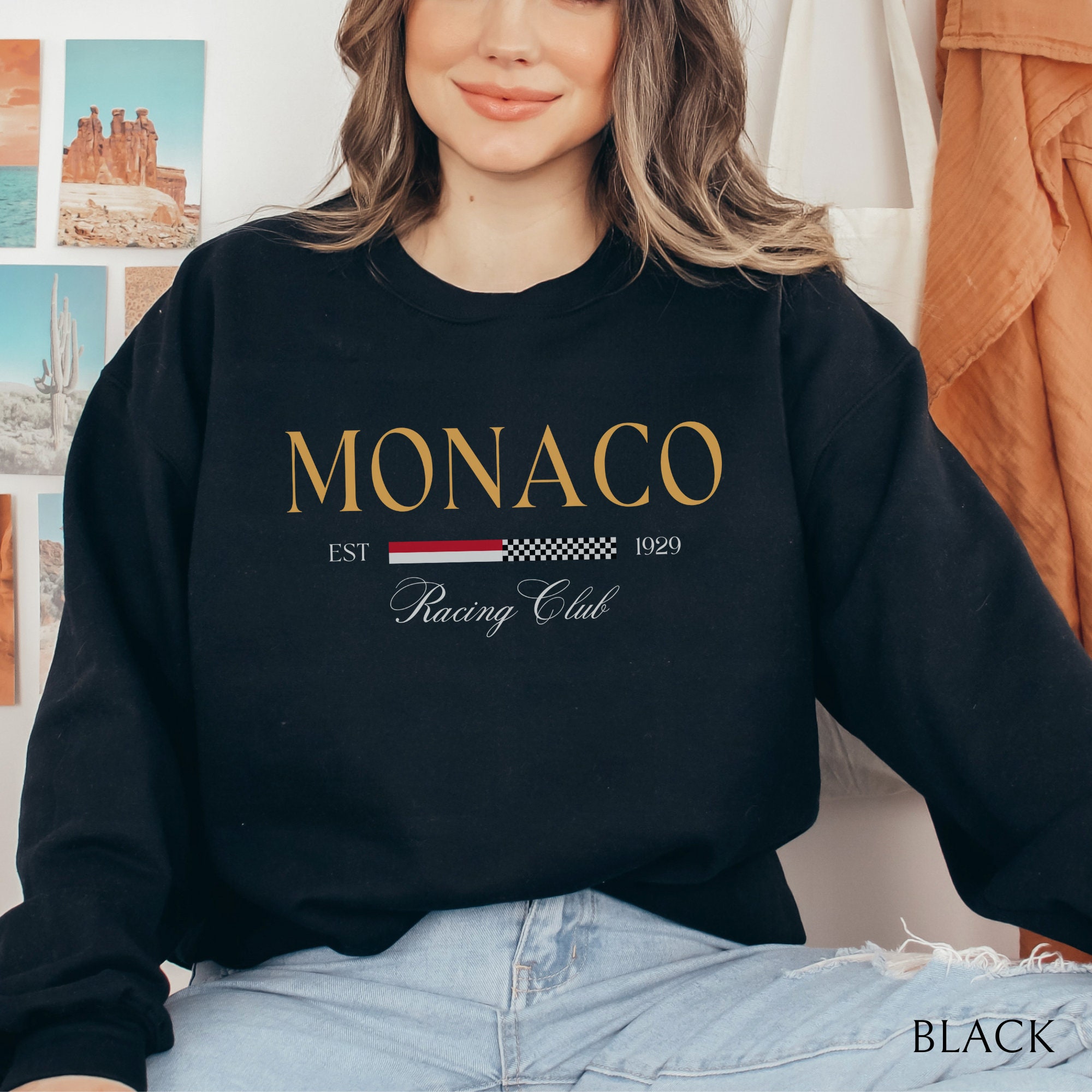Women's MONACO Print Sweatshir - đánh giá và giá Street Fashion Monaco