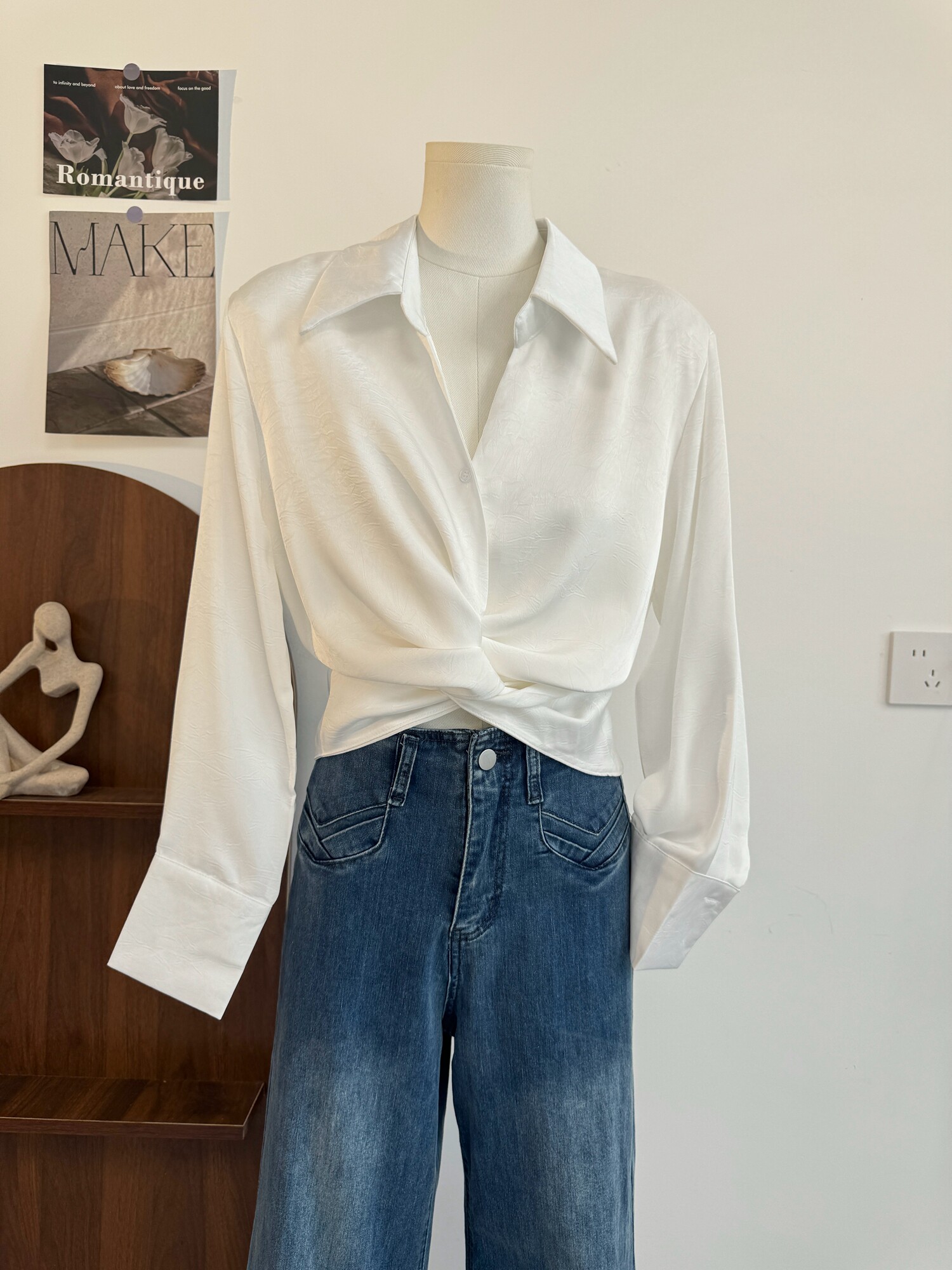 Female Satin Lapel Blouse Autu - đánh giá và giá Korean Street Fashion Female