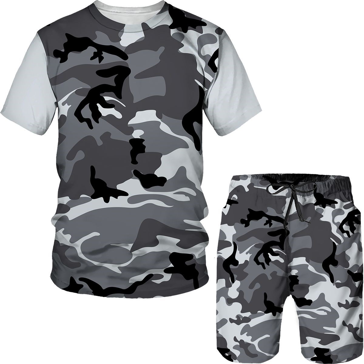 Camouflage Men's Suits Camo 3D - đánh giá và giá Street Summer Fashion