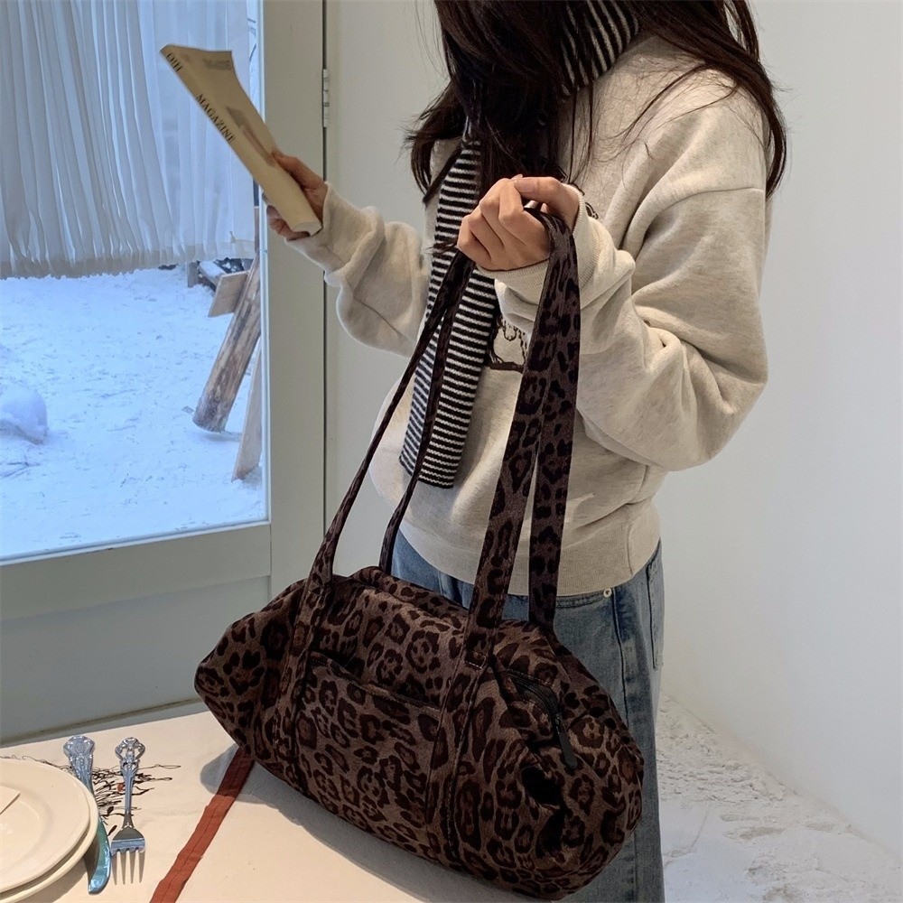 Fashion Suede Tote Bag Leopard - đánh giá và giá Tote Bag Canvas Print