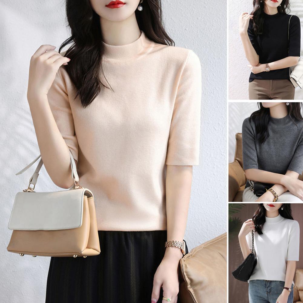 Summer Knitted Sweater Short S - đánh giá và giá Korean Street Fashion Female