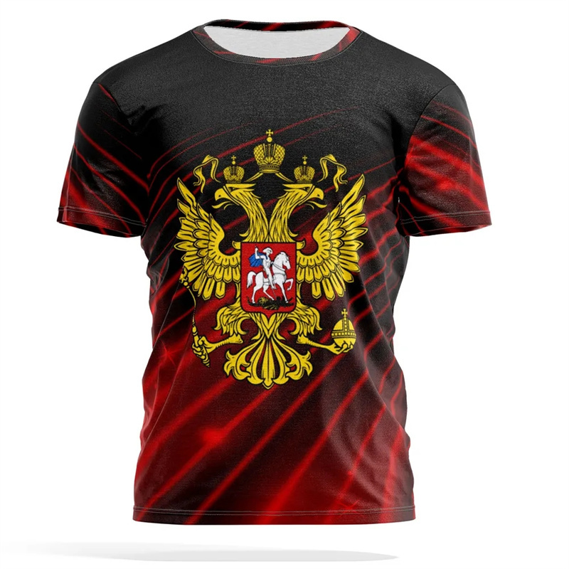 Russian Emblem Print T-shirt M - đánh giá và giá Street Fashion Russia