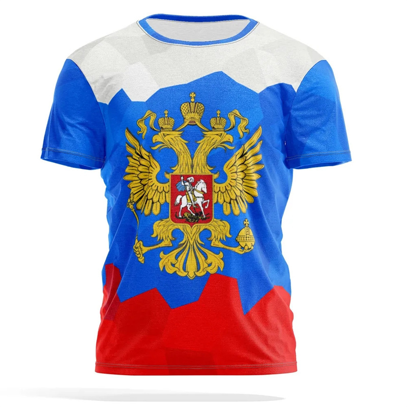 Russian Emblem Print T-shirt M - đánh giá và giá Street Fashion Russia
