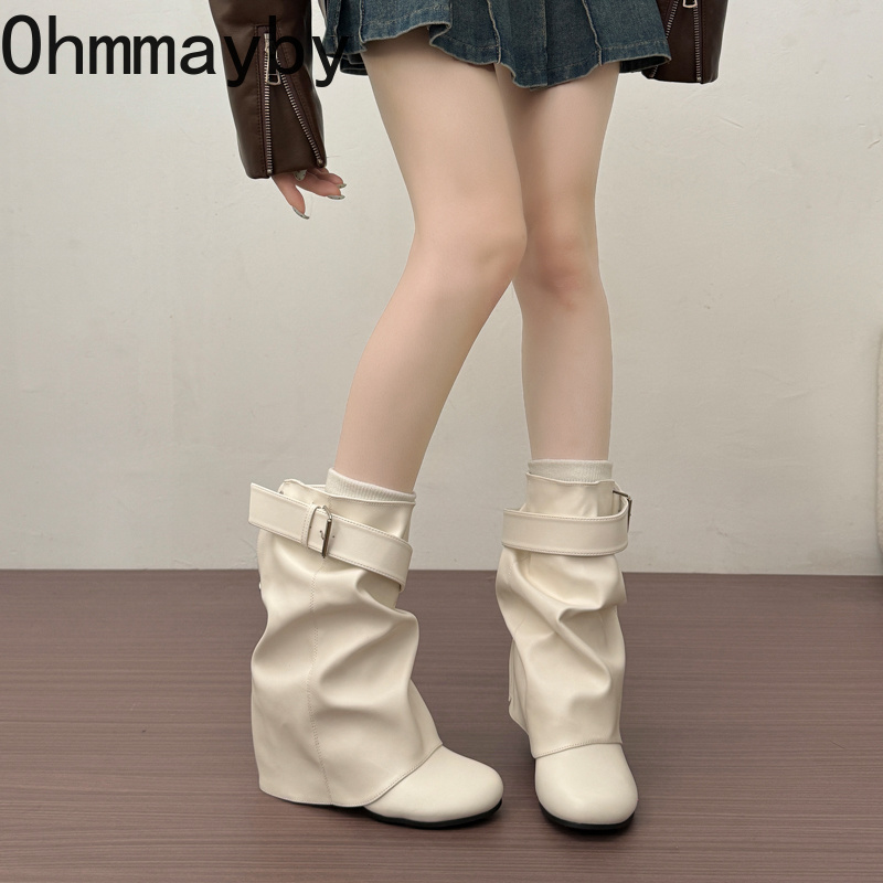 New Women Slouchy Mid Calf Lea - đánh giá và giá Street Fashion News