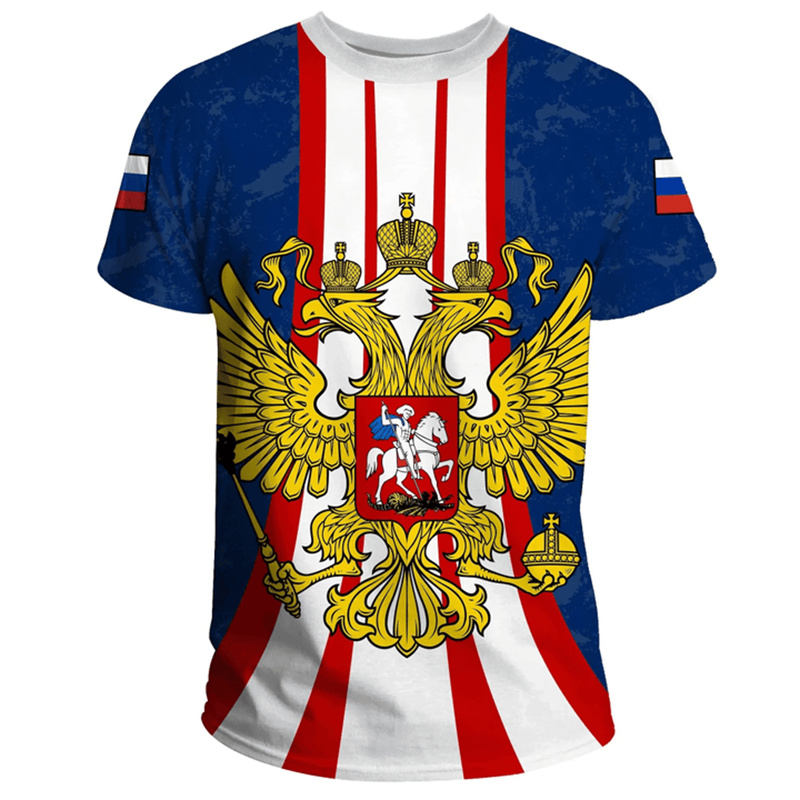 Fashion Russia Flag Badge T-sh - đánh giá và giá Street Fashion Russia