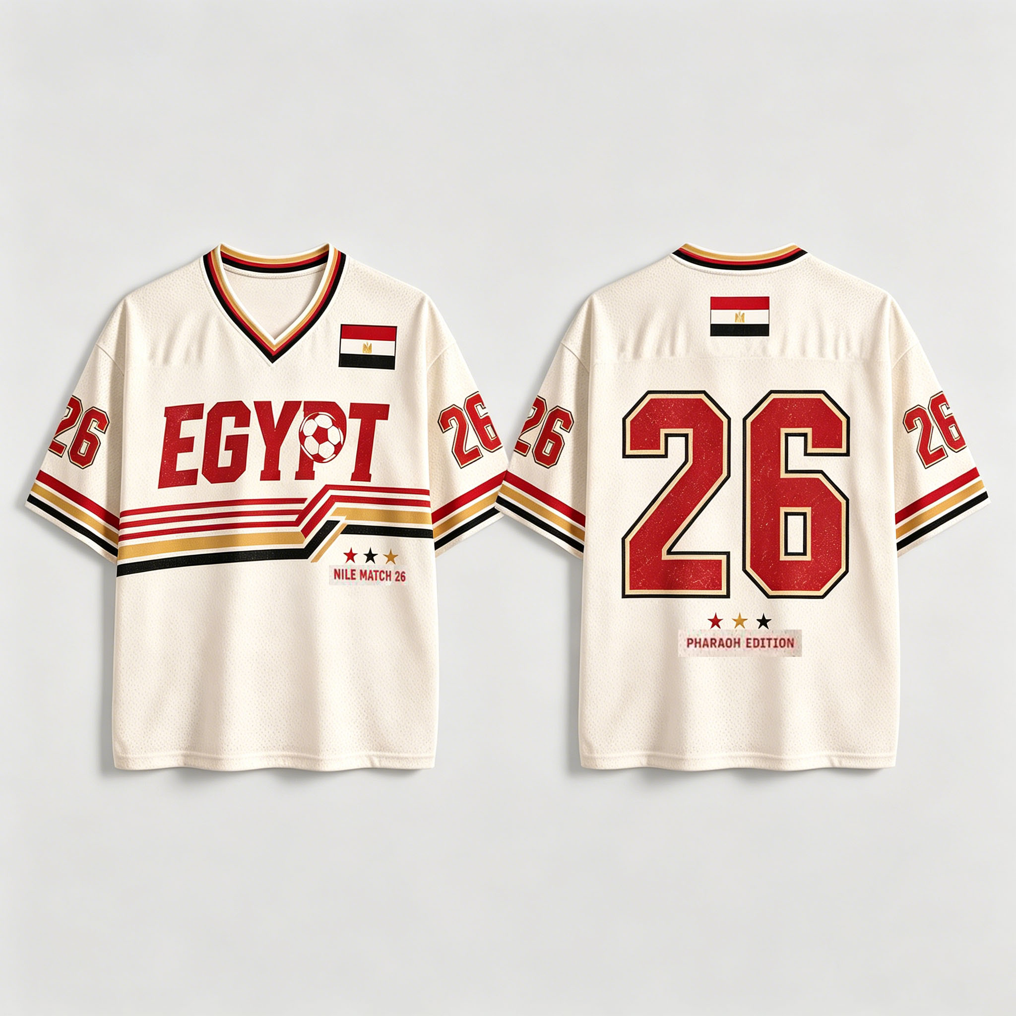 2026 Egypt jersey retro V-neck - đánh giá và giá Street Fashion Egypt