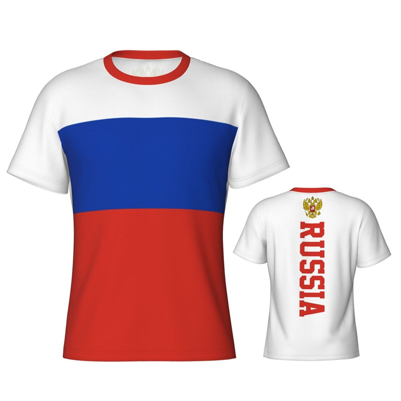 Russian Flag 3D Print T-shirt  - đánh giá và giá Street Fashion Russia