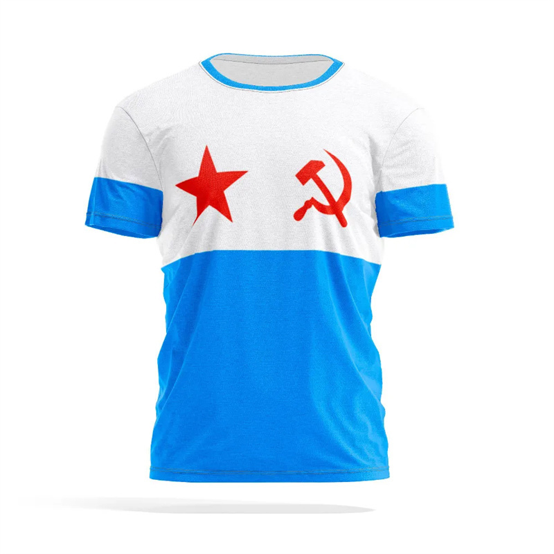 Russian Flag 3D Print T-shirt  - đánh giá và giá Street Fashion Russia